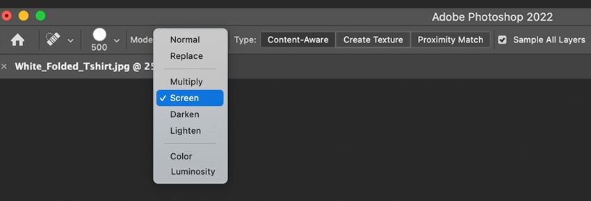 thiết lập các chế độ hòa trộn công cụ bàn chải chữa bệnh tại chỗ