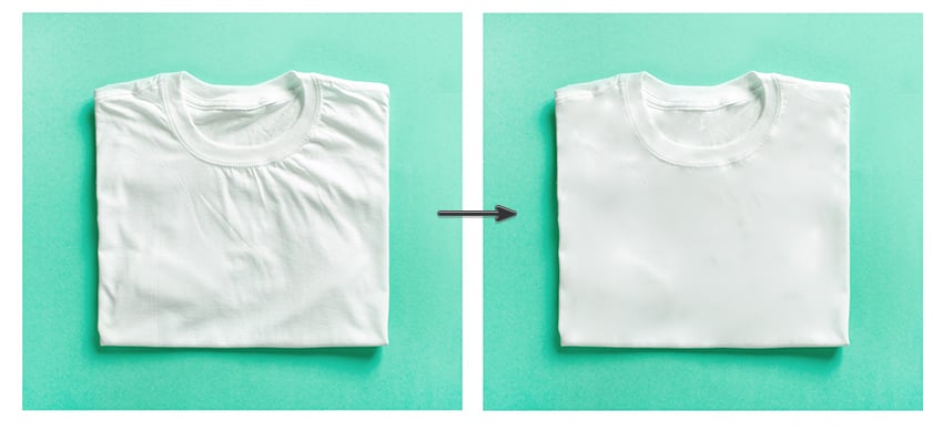 sử dụng công cụ cọ chữa bệnh tại chỗ để làm phẳng các nếp nhăn và nếp gấp trong Photoshop