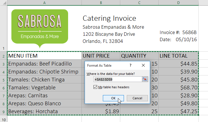 xác nhận phạm vi ô