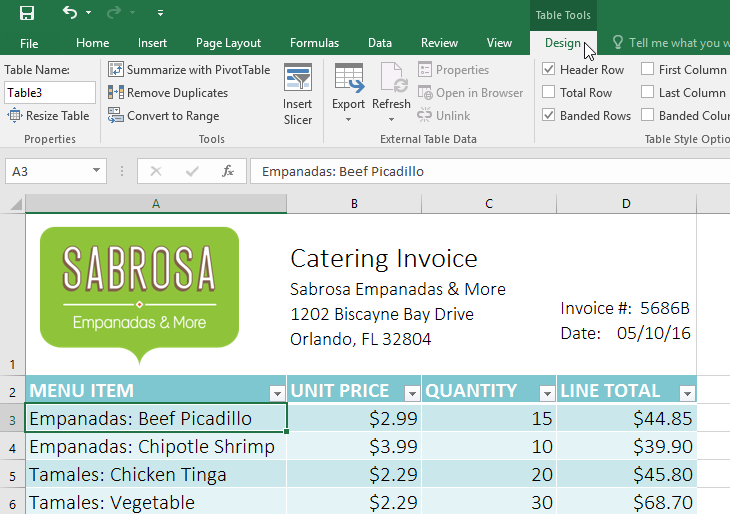điều hướng đến tab thiết kế