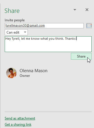 ảnh chụp màn hình nhấp vào nút Chia sẻ sau khi nhập tin nhắn