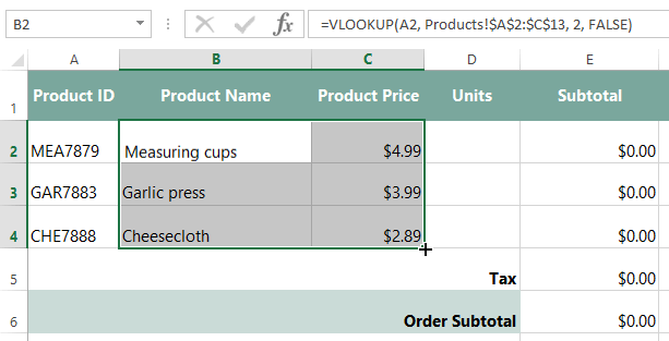 Vlookup