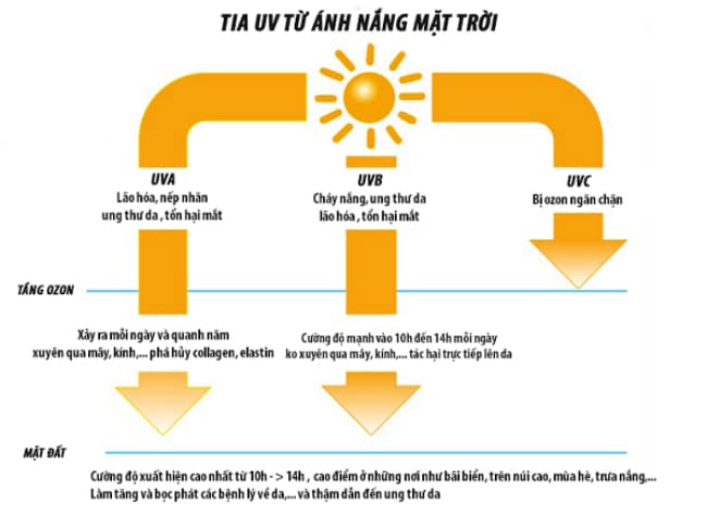 Tác hại của ánh nắng mặt trời lên làn da