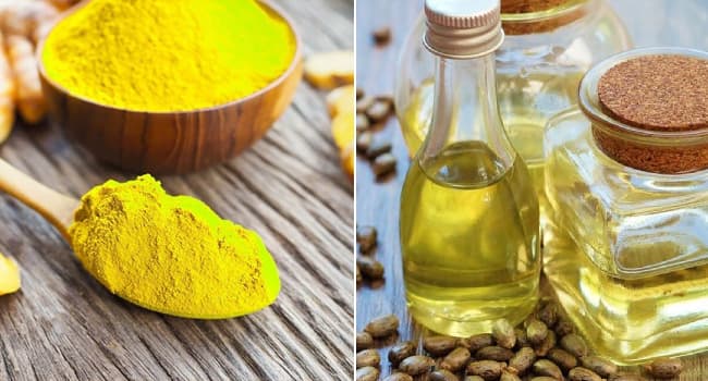 Mặt nạ kết hợp dầu Thầu Dầu và tinh bột Nghệ làm sáng da tuyệt hảo.