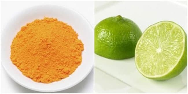 Kết hợp bột Nghệ và chanh chính là công thức “Thần dược” đối với làn da thâm sẹo, bị mụn lâu năm.